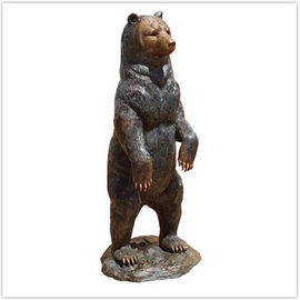Классические орнаменты сада литого железа/статуи медведя металла на открытом воздухе