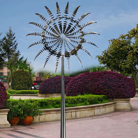 Нержавеющая сталь открытого сада искусства металла известная современная скульптура ветра диаметра 2 м