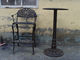 Классическая чернота таблицы и стульев литого железа металла для домашнего украшения