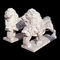 Белым отделка животных пар литого железа сада высекаенная оформлением каменным отполированная львом